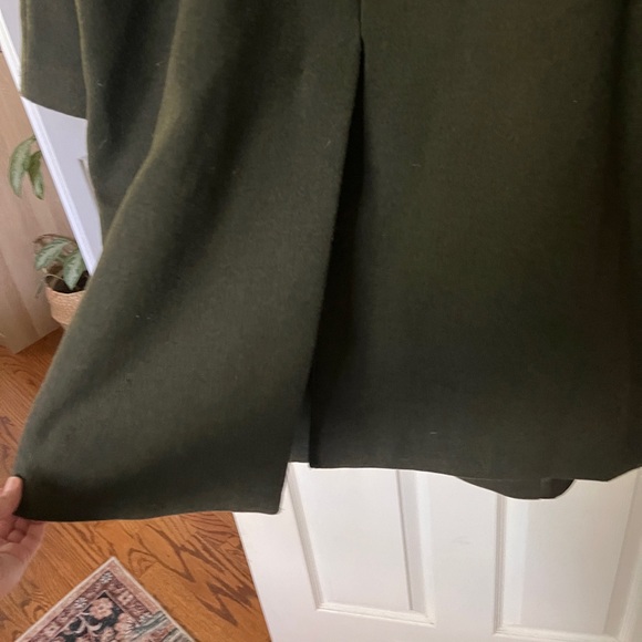 H&M Dark Olive Wool Blend Long Coat - Picture 2 of 6